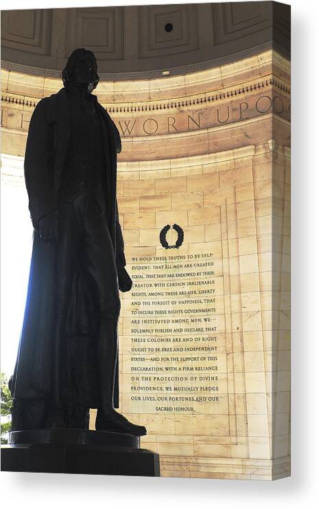 Jefferson Memorial Canvas Print featuring the photograph Jefferson's Words by George Taylor