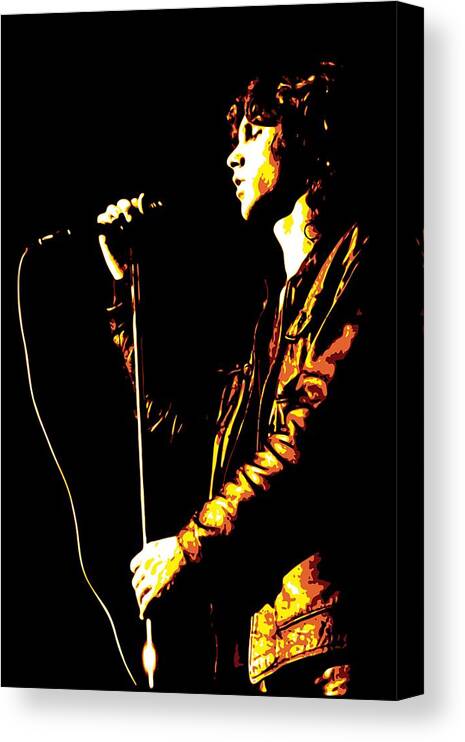 Jim Morrison Canvas Print featuring the digital art Jim Morrison by DB Artist