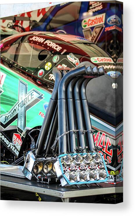 John Force Canvas Print featuring the photograph John's Heads by Darrell Foster