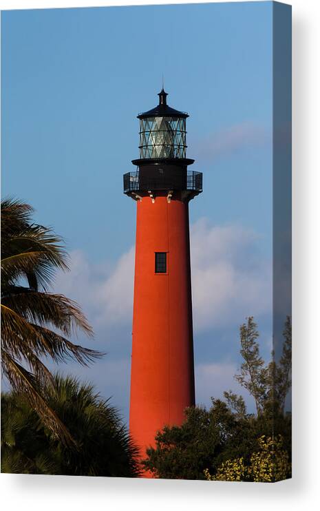 Architecture Canvas Print featuring the photograph Jupiter Inlet Lighthouse by Ed Gleichman