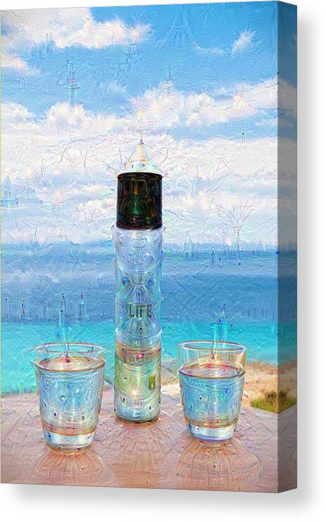 Greece Canvas Print featuring the digital art Just Add Water 3 by Roy Pedersen