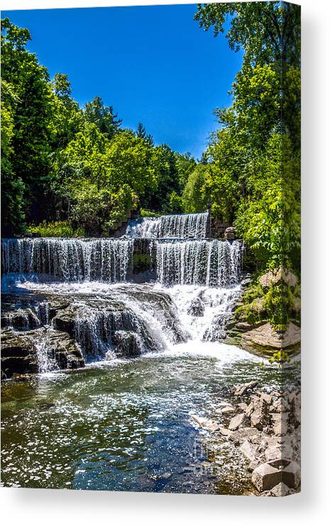 Keuka Canvas Print featuring the photograph Keuka Outlet Waterfall by William Norton