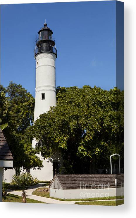 America Canvas Print featuring the photograph Key West Lighthouse in Florida by Anthony Totah