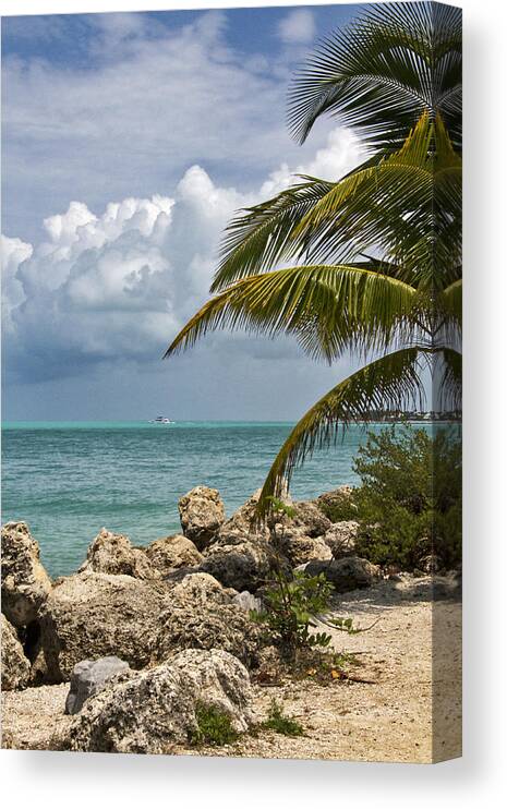 Tropical Canvas Print featuring the photograph Key West Paradise 4 by Bob Slitzan