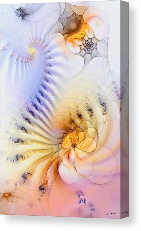 Abstract Canvas Print featuring the digital art Kinetic Pantomime by Casey Kotas