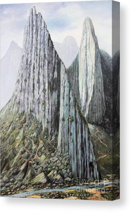 Mexican Art Canvas Print featuring the painting La Huasteca by Sonia Flores Ruiz