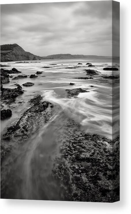 Ladram Canvas Print featuring the photograph Ladram Bay in Devon by Pete Hemington