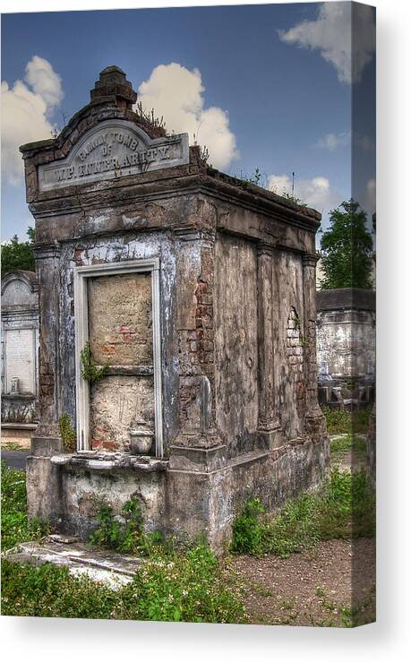 New Orleans Canvas Print featuring the photograph Lafayette Crypt 2 by Tammy Wetzel