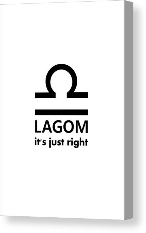  Canvas Print featuring the digital art Lagom - Just Right by Richard Reeve