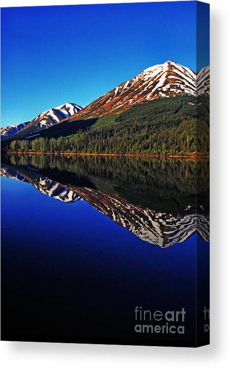 Alaska Canvas Print featuring the photograph Lake Reflection by Thomas R Fletcher