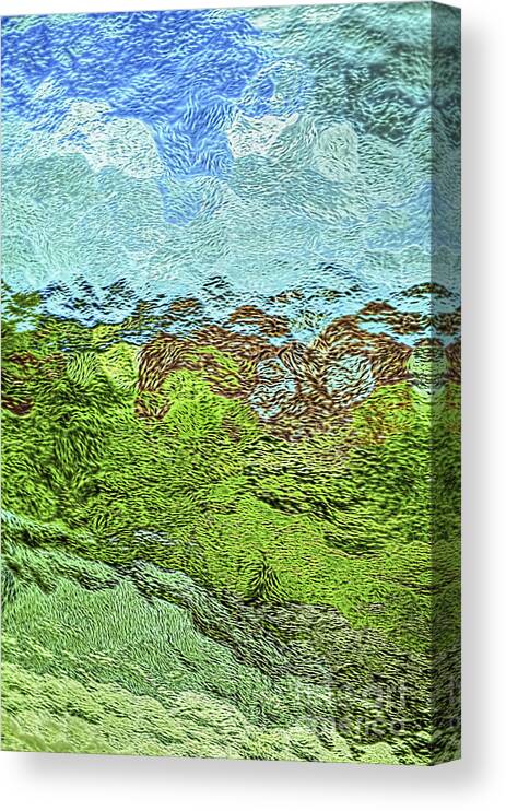Top Artist Canvas Print featuring the photograph Landscape through Frosted Glass #2 by Norman Gabitzsch