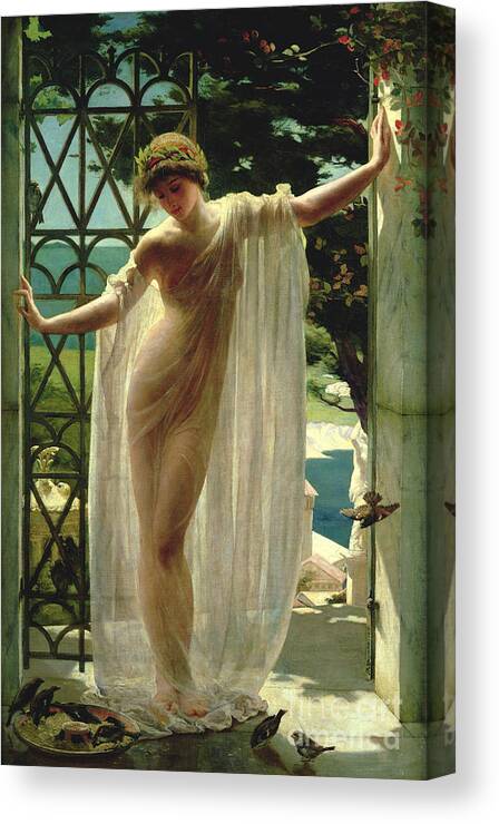 Lesbia Canvas Print featuring the painting Lesbia by John Reinhard Weguelin