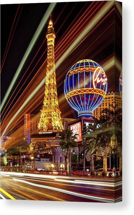 Las Vegas Skyline Canvas Print featuring the photograph Let The Fun Begin by Az Jackson
