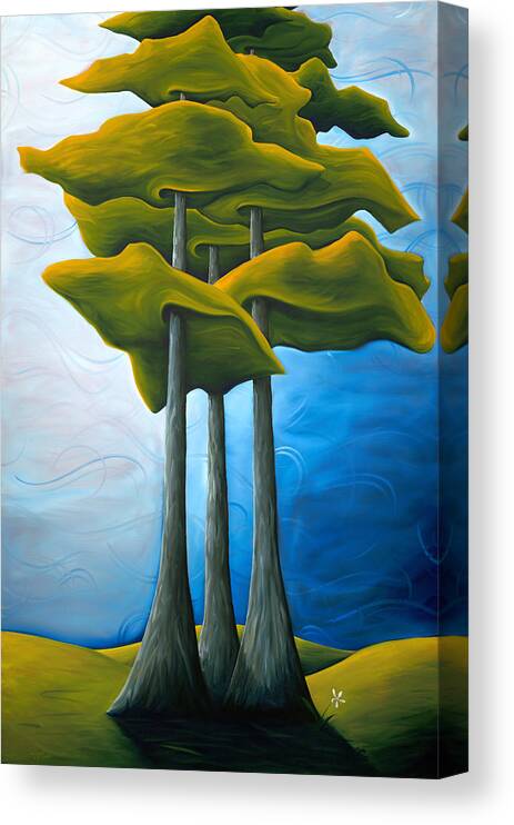 Landscape Canvas Print featuring the painting Living In The Shadow by Richard Hoedl
