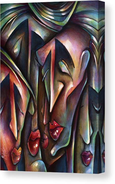 Urban Canvas Print featuring the painting Lost by Michael Lang