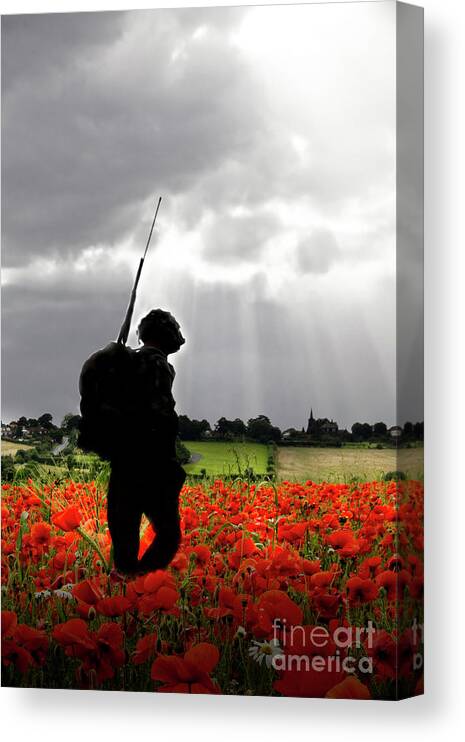 Soldier Canvas Print featuring the digital art Lost Soldier by Airpower Art