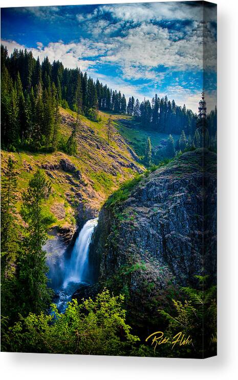  Canvas Print featuring the photograph Lower Falls - Elk Creek Falls by Rikk Flohr