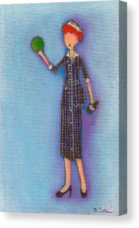 Lucille Ball Canvas Print featuring the painting Lucy's Drunken Green Ball by Ricky Sencion