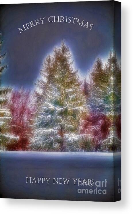 Merry Christmas Canvas Print featuring the photograph Merrry Christmas and Happy New Year by Jim Lepard
