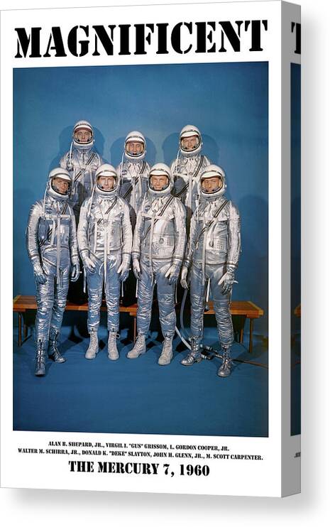 Richard Reeve Canvas Print featuring the photograph Magnificent - The Mercury Seven by Richard Reeve
