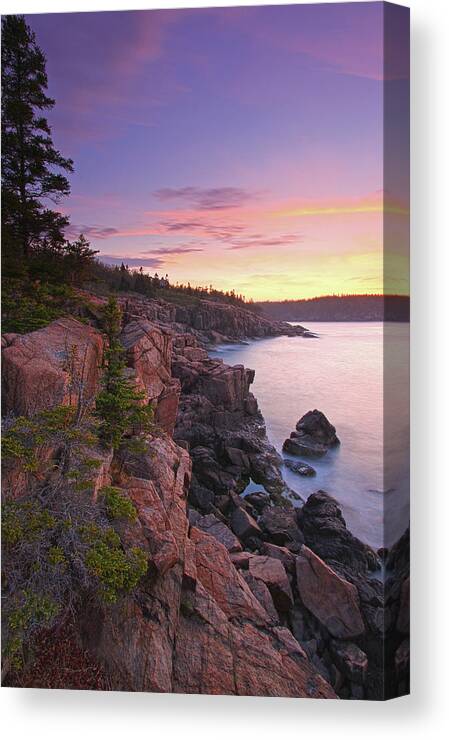 New Day Canvas Print featuring the photograph Maine Acadia National Park Seascape Photography by Juergen Roth