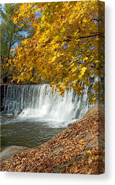Waterfall Canvas Print featuring the photograph Maple Falls by Don Mennig
