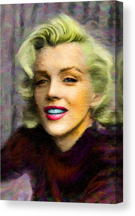 Marilyn Monroe Canvas Print featuring the digital art Marilyn Monroe by Caito Junqueira