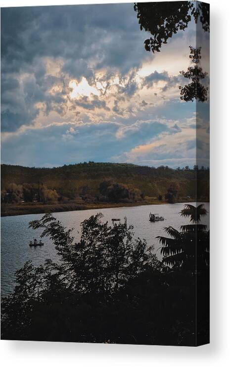 The Brattleboro Retreat Meadows Canvas Print featuring the photograph Marina Colors by Tom Singleton