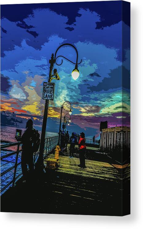  Canvas Print featuring the photograph Marine's silhouette by Kenneth James