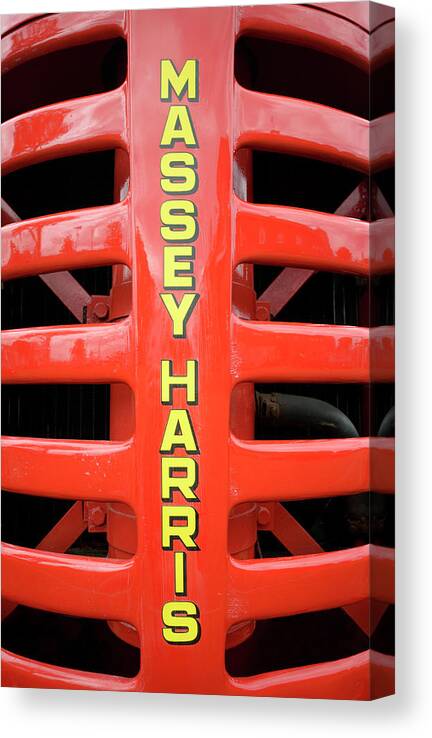 Red Tractor Canvas Print featuring the photograph Massey Harris Red Tractor Rib Cage by Luke Moore