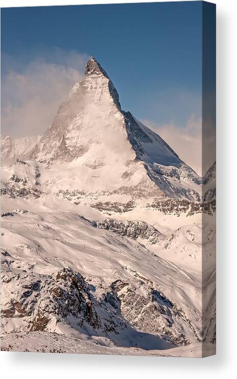Dent Blanche Canvas Print featuring the photograph Matterhorn Cervino by Brenda Jacobs