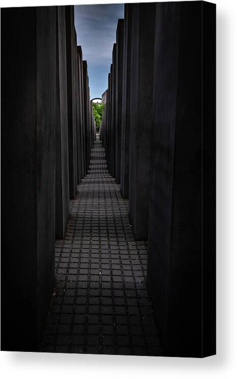 Berlin Canvas Print featuring the photograph Memorial for the Murdered Jews of Europe by Framing Places