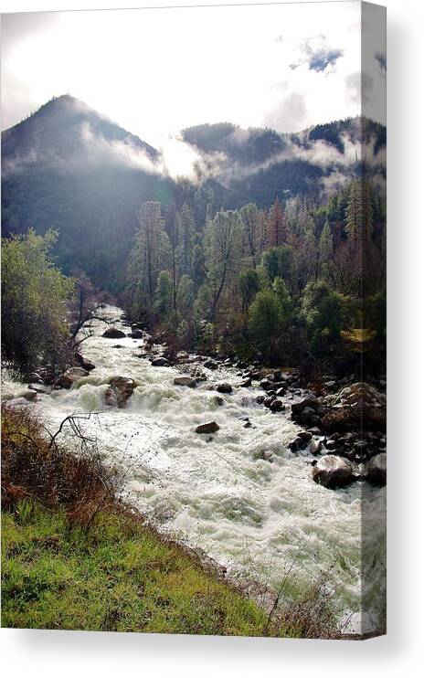 Merced River Canvas Print featuring the photograph Mercrd River Ca A by Phyllis Spoor
