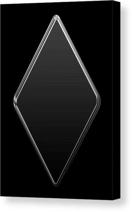 Metallic Diamond Canvas Print featuring the digital art Metallic Diamond by Aimee L Maher ALM GALLERY