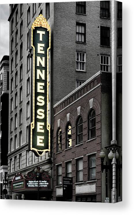 Knoxville Canvas Print featuring the photograph Mighty Tennessee by Sharon Popek