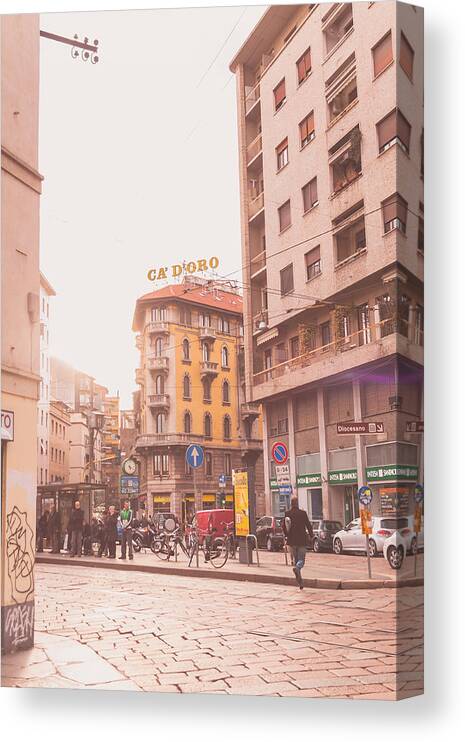 Milano Canvas Print featuring the photograph Milano 28 by Cornelia Vogt