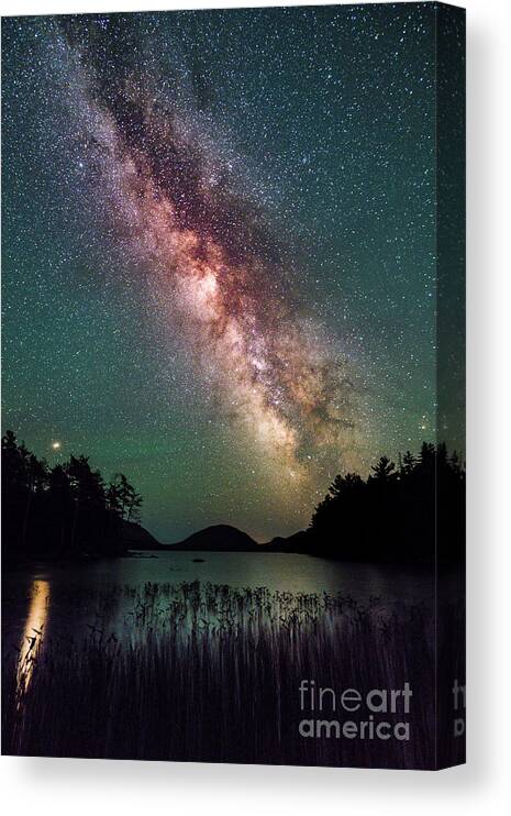 2018 Canvas Print featuring the photograph Milky Way over Eagle Lake by Craig Shaknis