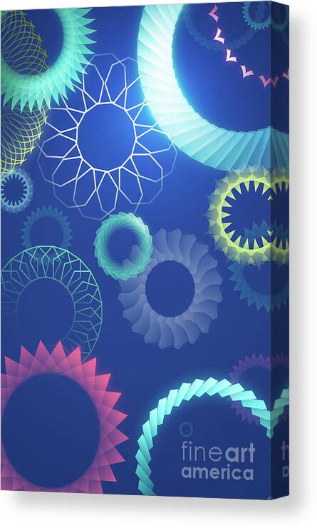 Moonshine Canvas Print featuring the digital art Mind Trips - Moonshine Spirit by Peter Awax
