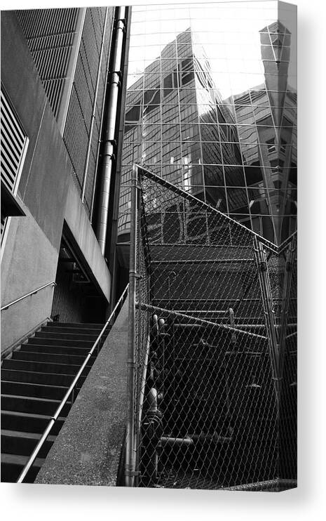 Black And White Canvas Print featuring the photograph Moments Before Escher by Kreddible Trout