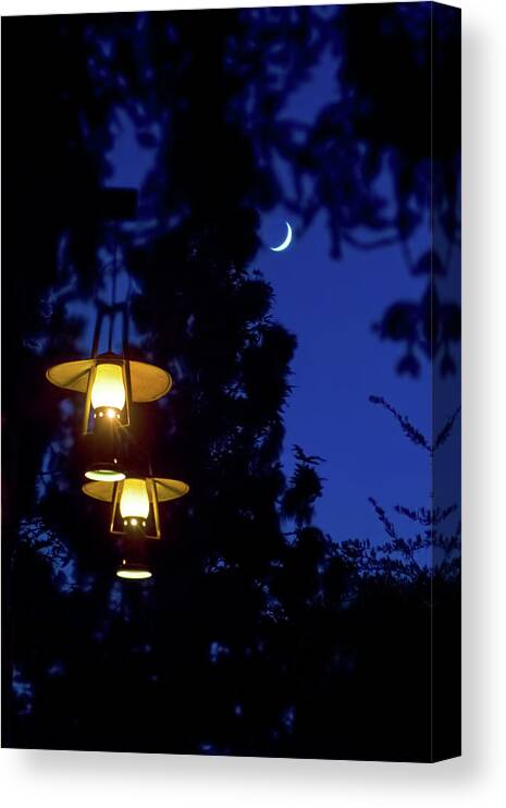 Magic Kingdom Canvas Print featuring the photograph Moon Lanterns by Mark Andrew Thomas