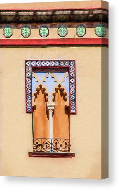 Arabic Canvas Print featuring the photograph Moorish Window by David Letts