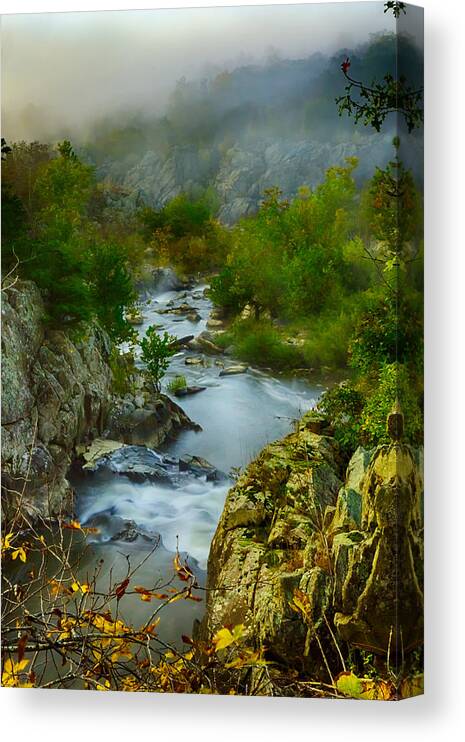 Great Canvas Print featuring the photograph Morning Above Great Falls by Amanda Jones
