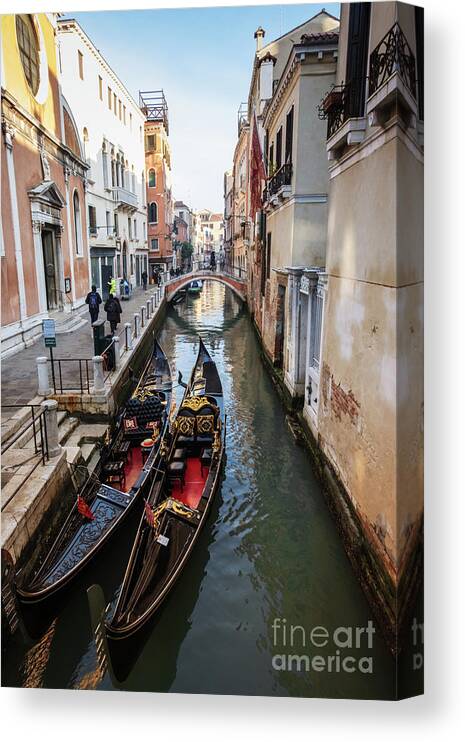  Morning In Venice In Winter By Marina Usmanskaya Canvas Print featuring the photograph Morning in Venice in winter by Marina Usmanskaya