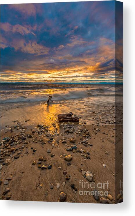 Beach Canvas Print featuring the photograph Morning Rush by Andrew Slater