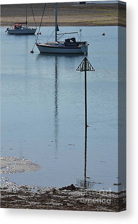 Yacht Canvas Print featuring the photograph Mourings by Andy Thompson