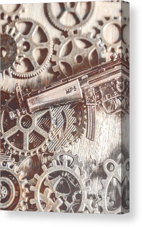 Weapon Canvas Print featuring the photograph Movement of military arms by Jorgo Photography