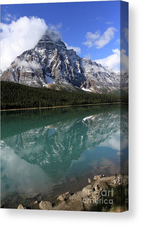 Mountain Canvas Print featuring the photograph Mt Refection by Paula Guttilla