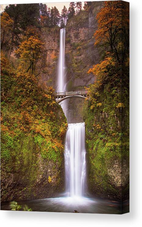 Portland Canvas Print featuring the photograph Multnomah Falls by Raf Winterpacht