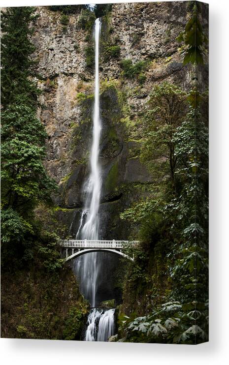 Oregon Canvas Print featuring the photograph Multomah Falls 1 by John Gusky