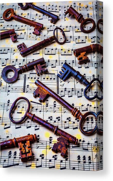 Key Canvas Print featuring the photograph Musical Keys by Garry Gay